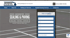 Desktop Screenshot of advancedsealingandpaving.com