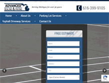 Tablet Screenshot of advancedsealingandpaving.com